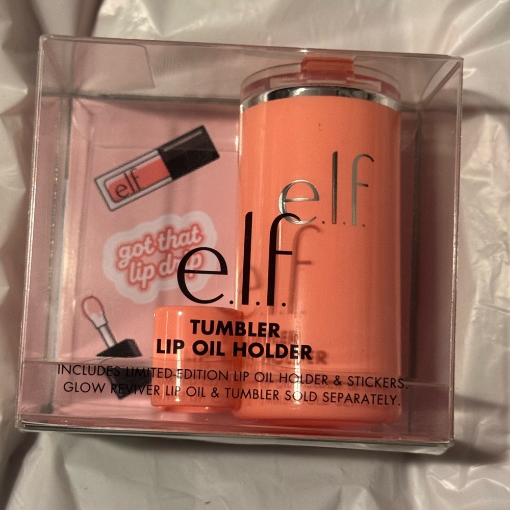 ELF x Stanley Tumbler lip oil holder Coral Fixation